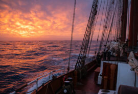 Oosterschelde sunset views on deck