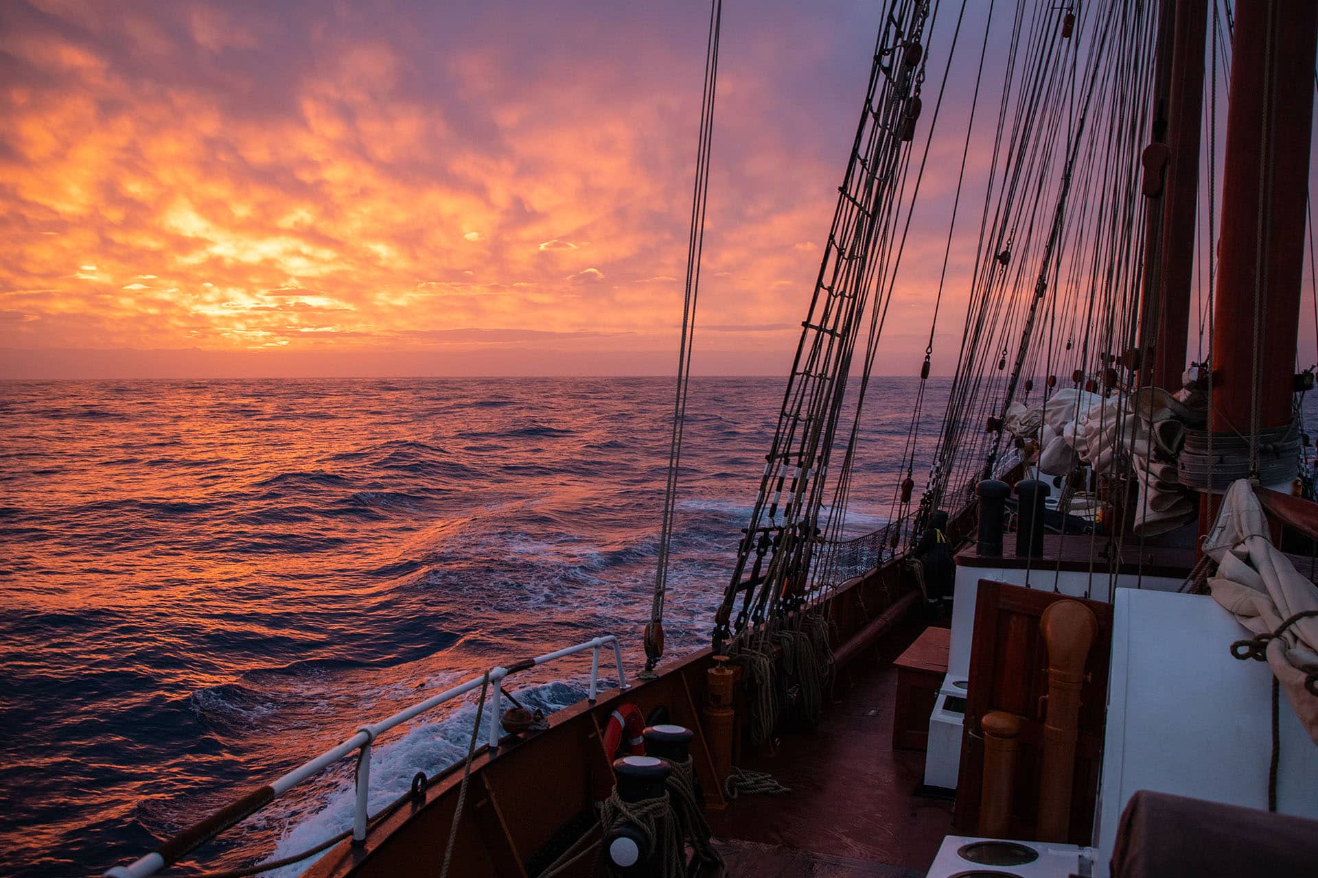 Oosterschelde sunset views on deck
