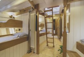 Wooden boat Pellew cabin area