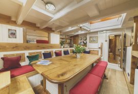 Pellew pilot cutter wooden boat below deck