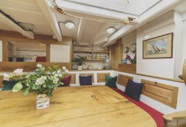 Pellew pilot cutter interior dining space