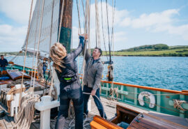 Pellew guests onboard in sunny Cornwall