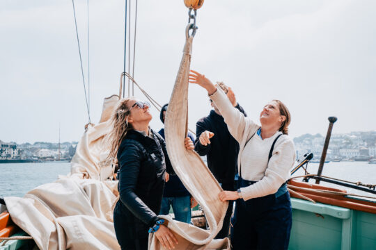 Pellew guests onboard women sailors
