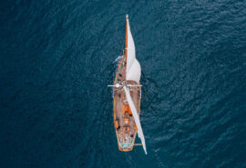 Pellew pilot cutter from above