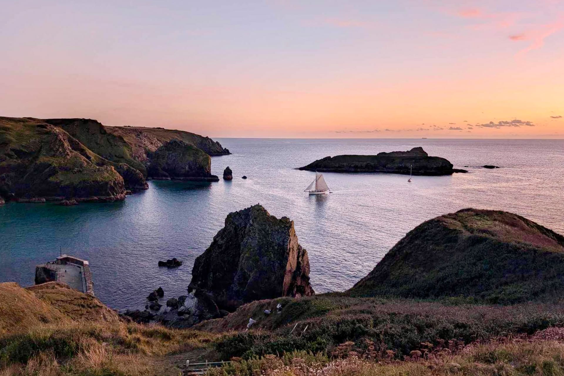 Pellew sailing at sunset in Europe France Spain