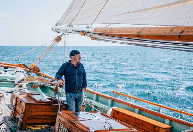 Pellew skipper Luke sailing
