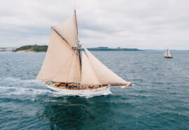 Pellew under way sailing coastline