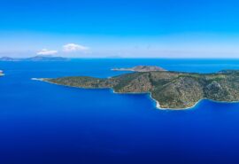 Peristera island located close to Alonnisos in Sporades, Greece