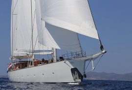 Rhea under sail