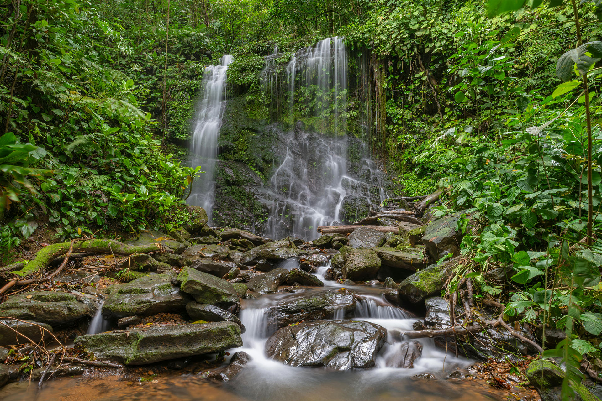 Rainforest waterfalls at Carmen, Costa Rica