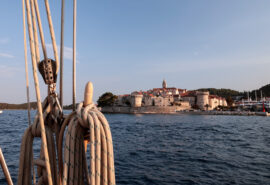 SC view from boat overlooking south Croatia near Trogir