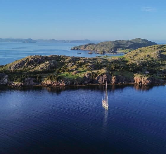 SEA Dragon at anchor in Oderin Island, Canada, Newfoundland
