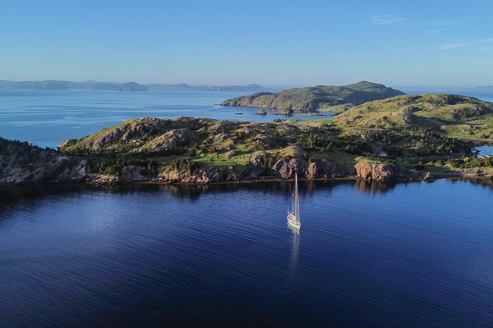 SEA Dragon at anchor in Oderin Island, Canada, Newfoundland