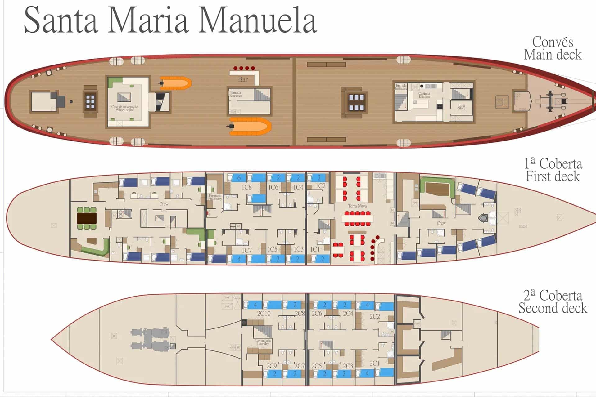 Santa Maria Manuela Deck Plan