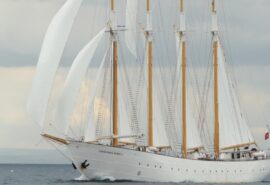 Santa Maria Manuela bows sailing