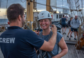 Santa Maria Manuela guests and crew onboard tall ship