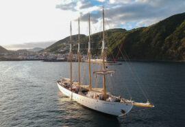 Santa Maria Manuela in the Azores tall ship