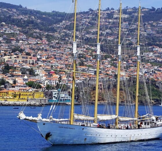 Santa Maria Manuela on anchor