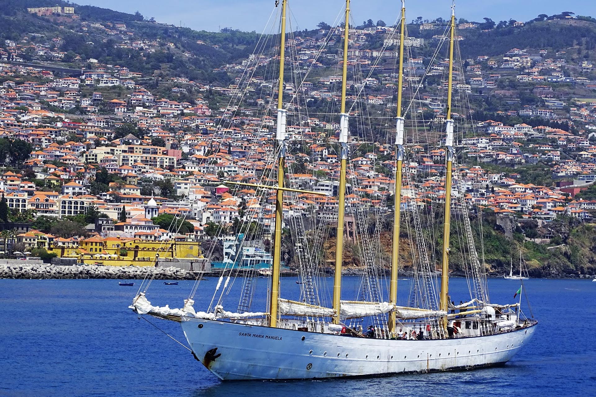 Santa Maria Manuela on anchor