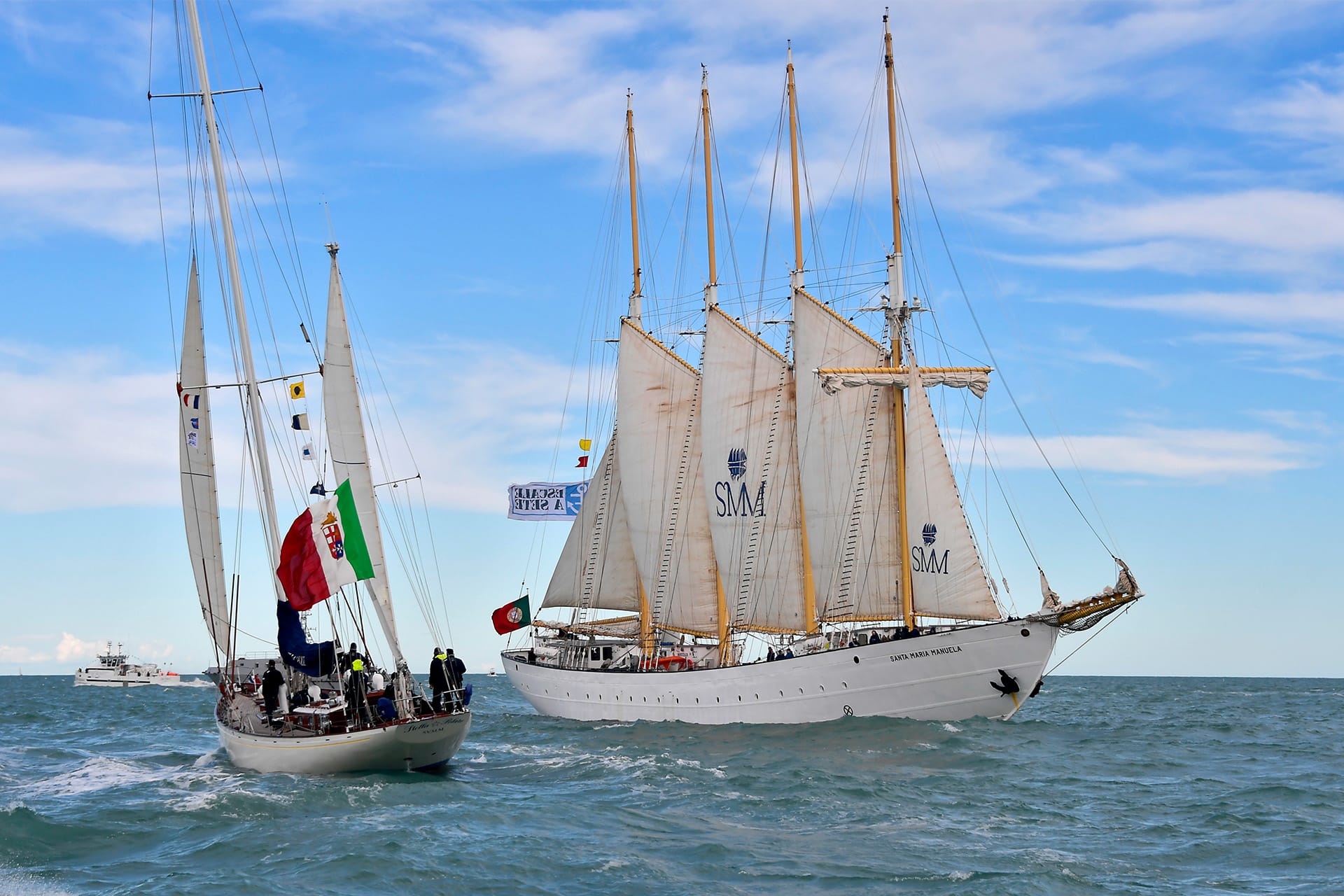 Santa Maria Manuela sailing at the escale à sète festival, France