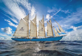 Santa Maria Manuela tall ship in full sail GF