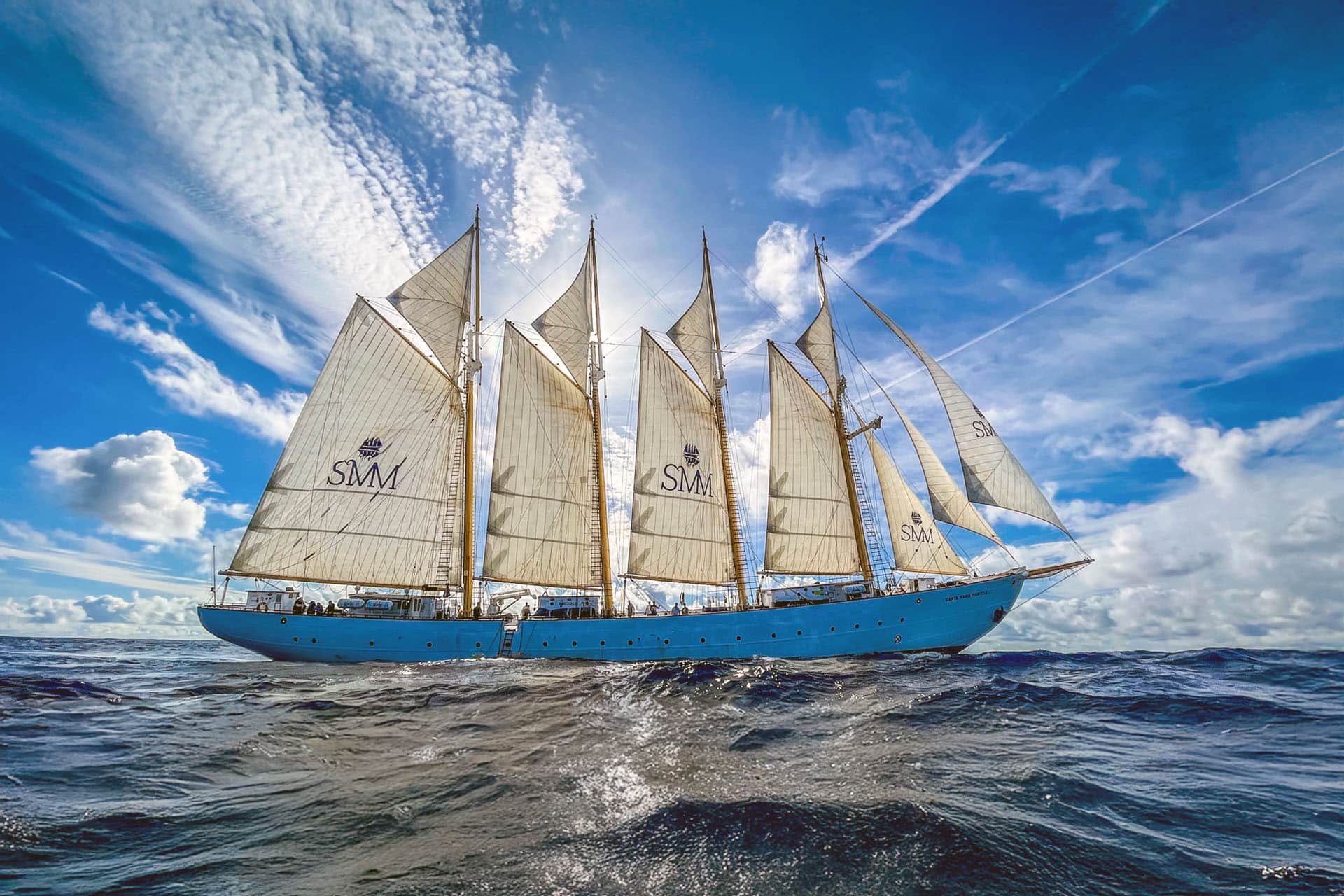 Santa Maria Manuela tall ship in full sail GF