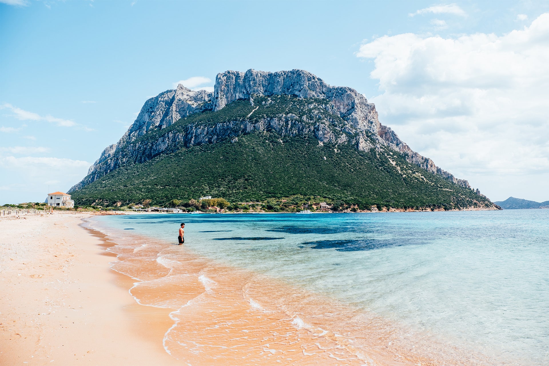 Sardinia view of beach in La Maddalena islands, Italy