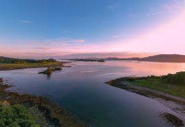 Scotland-Castle-Stalker-Sunset