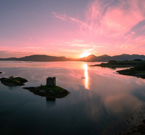 Scotland-Castle-Sunset-Hebrides