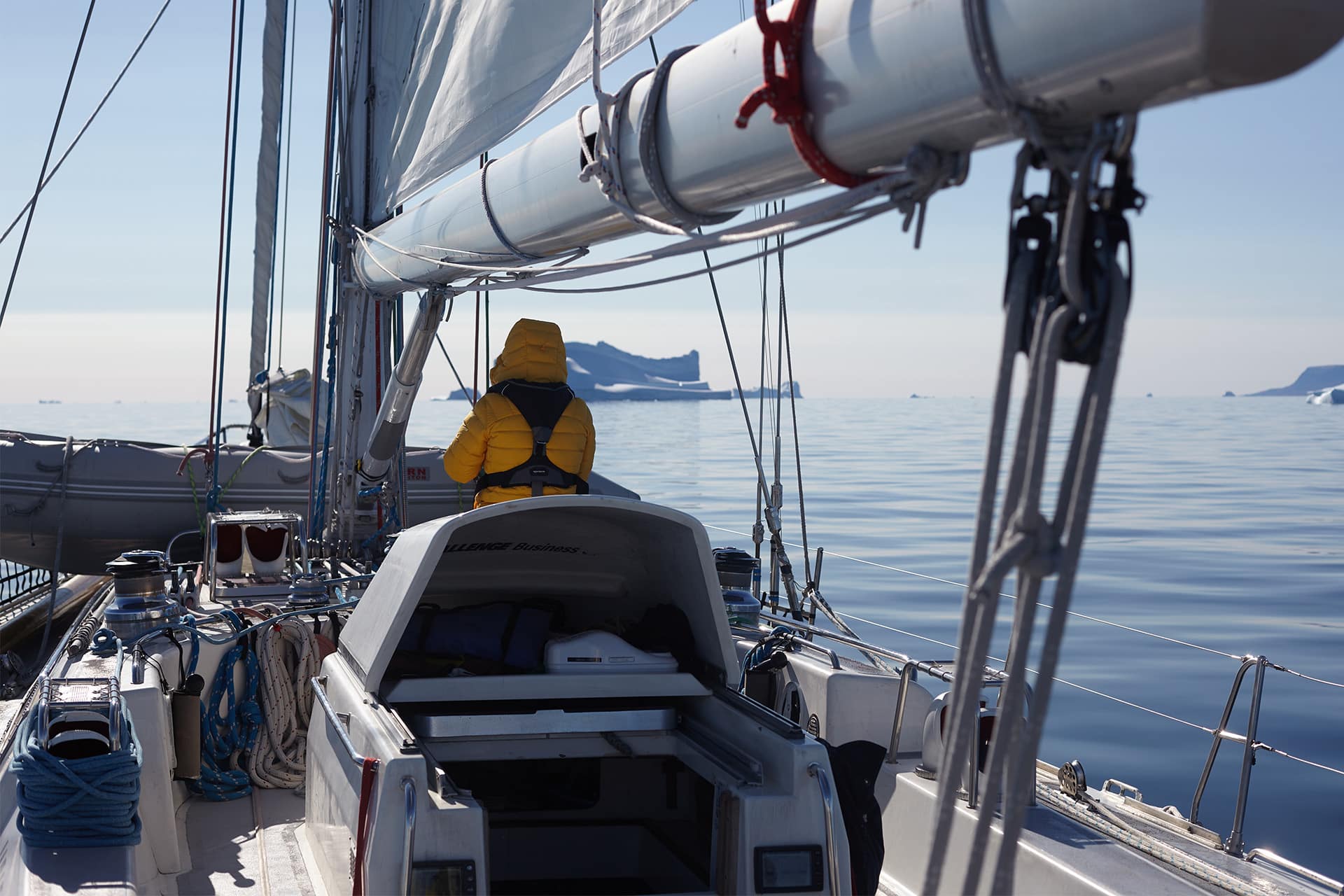 Sea Dragon yacht underway icebergs sailing arctic
