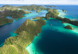 Sea Trek aerial view of Raja Ampat Indonesia