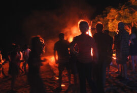 Sea Trek bonfire