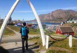 Sea dragon guest ashore in Greenland exploring