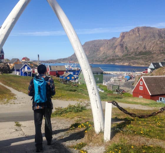 Sea dragon guest ashore in Greenland exploring