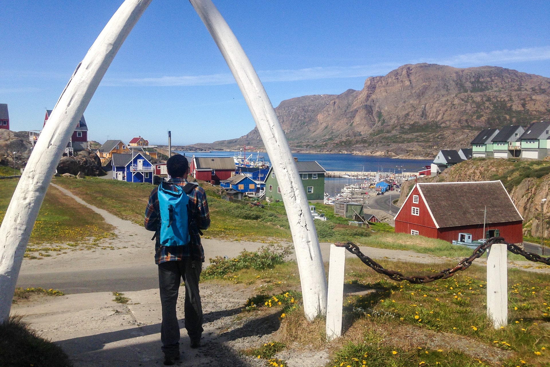 Sea dragon guest ashore in Greenland exploring