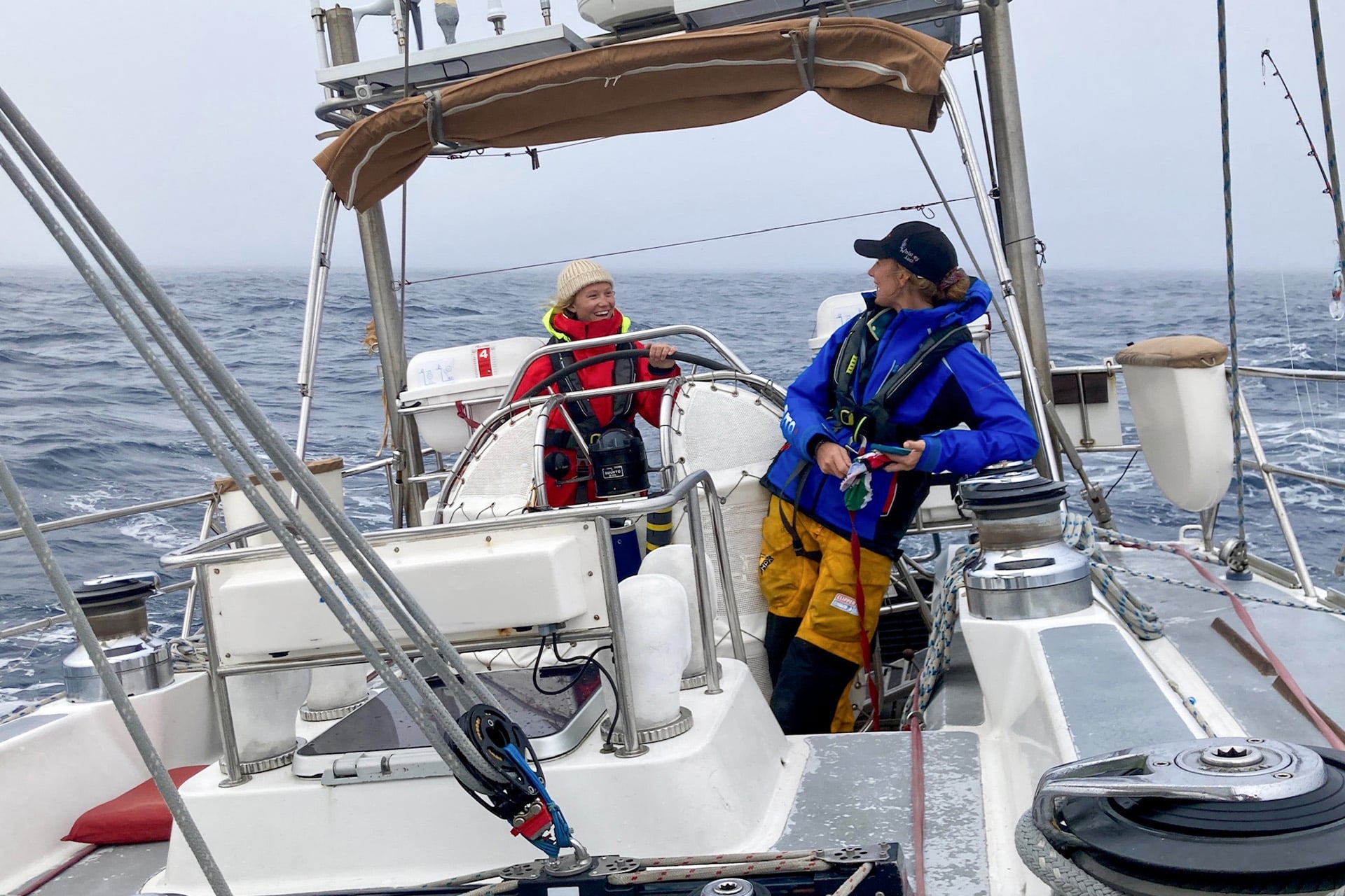 Sea dragon guests underway adventure crossing sailing open ocean -