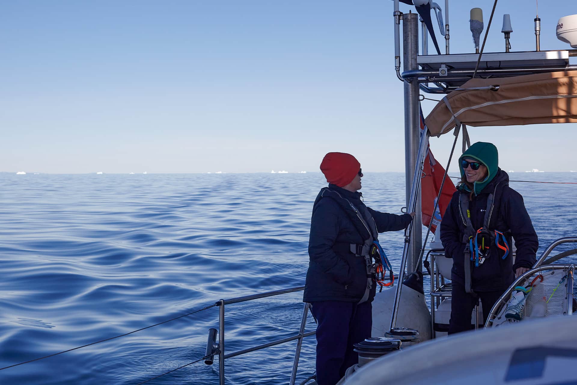 Sea dragon yacht underway in calm waters guests