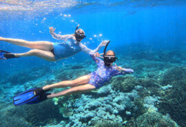 Sea trek Indonesia family sailing holiday kids snorkelling