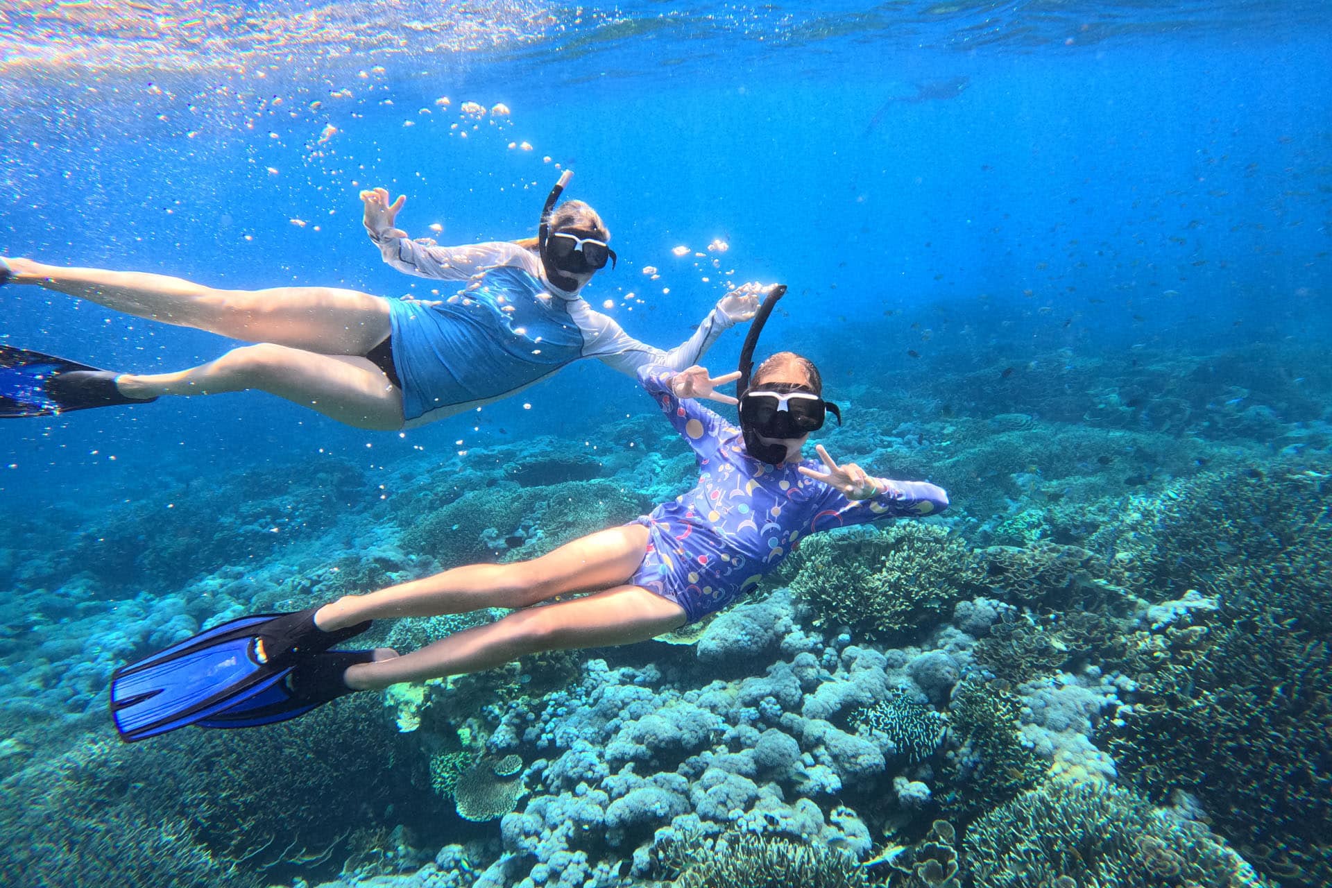 Sea trek Indonesia family sailing holiday kids snorkelling