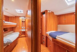 Skyelark luxury oyster yacht cabin area