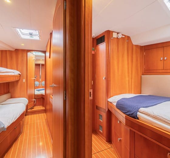 Skyelark luxury oyster yacht cabin area