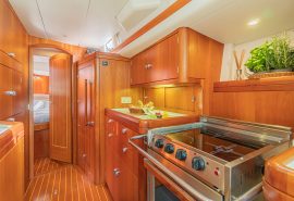 Luxury charter yacht galley