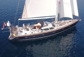 Skyelark under sail