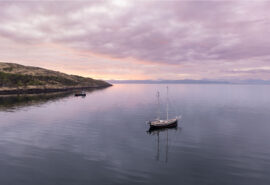 Steady anchored sunrise Small Isles