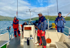Steady guests onboard yacht sailing in the Hebrides, Scotland