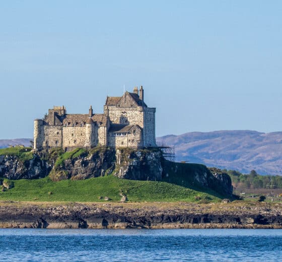 Steady view of Duart Castle, Isle of Mull, Hebrides, Scotland