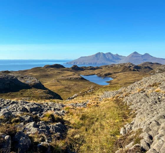 Steady view overlooking the isle of Eigg, Inner Hebrides, Scotland Walk and Sail