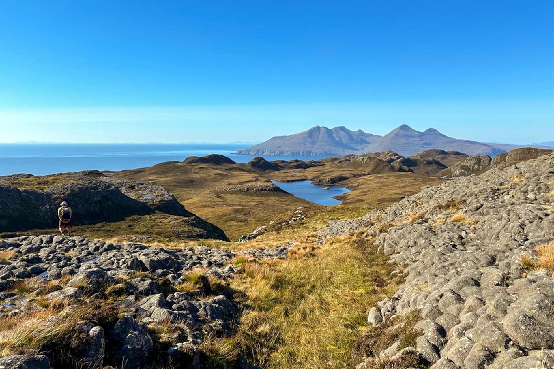Steady view overlooking the isle of Eigg, Inner Hebrides, Scotland Walk and Sail
