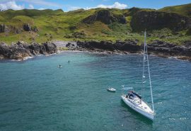 Stravaigin paddle board on anchor