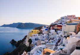 Sunset in Santorini, Greece